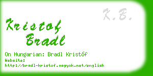 kristof bradl business card